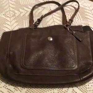 Coach Elegant Brown Leather Handbag
